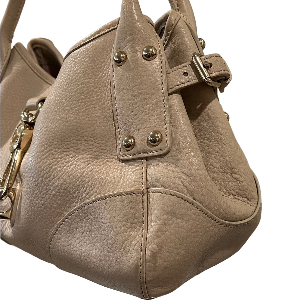 Dooney & Bourke Cream Leather Shoulder Bag - Picture 4 of 16